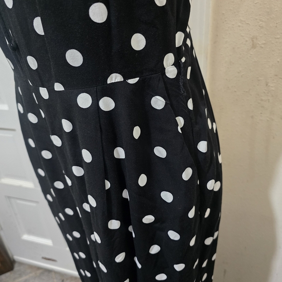 J. Crew Black and White Polka Dot Jumpsuit - Picture 5 of 9
